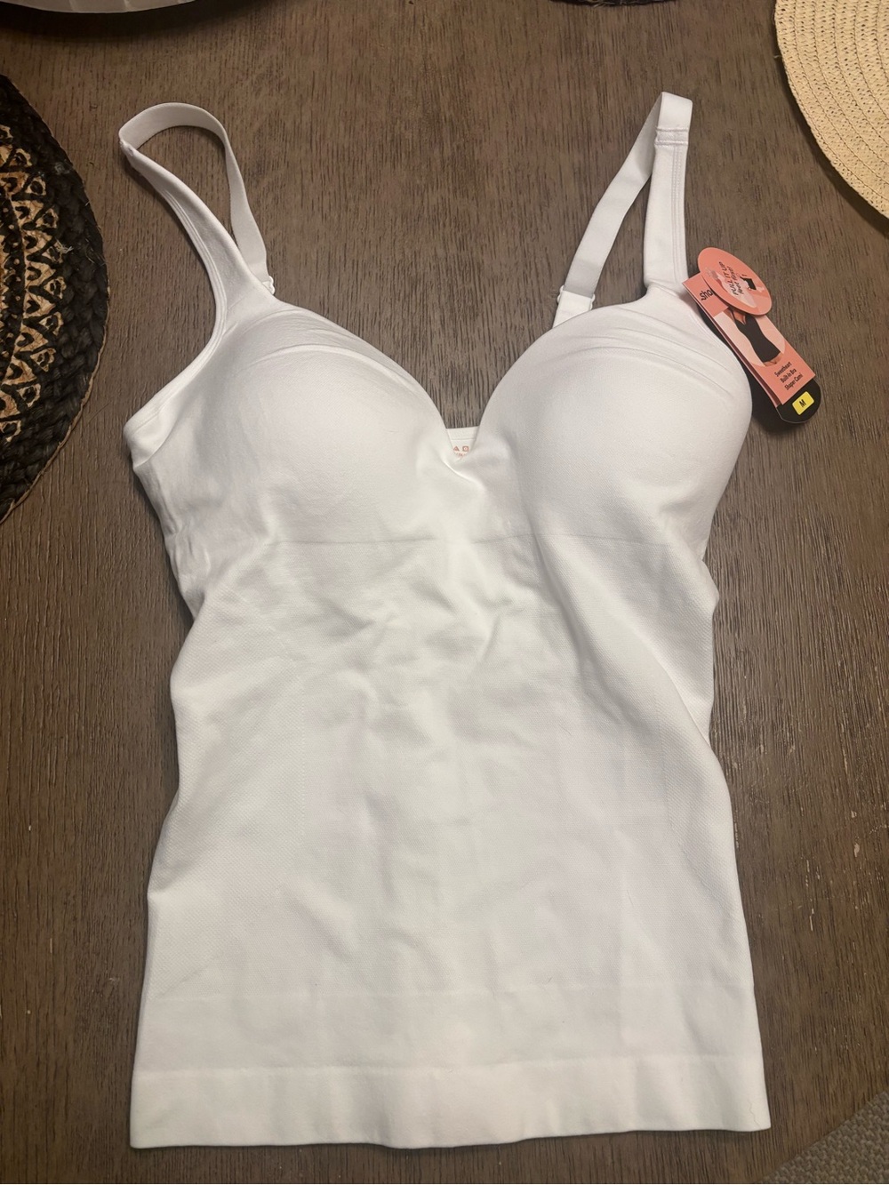 NWT Shapermint Essentials Sweetheart Built-In Bra Shaper Cami white M - Picture 3 of 3